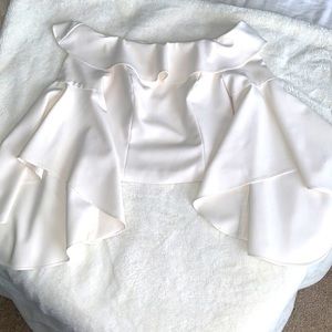 White Corset Off Shoulder Top